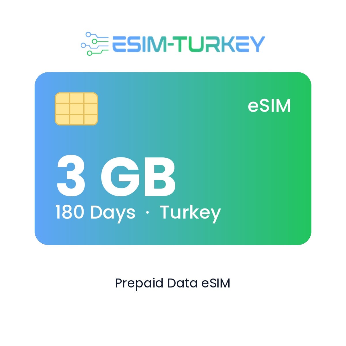 Türkiye eSIM 3 GB – 180 gün