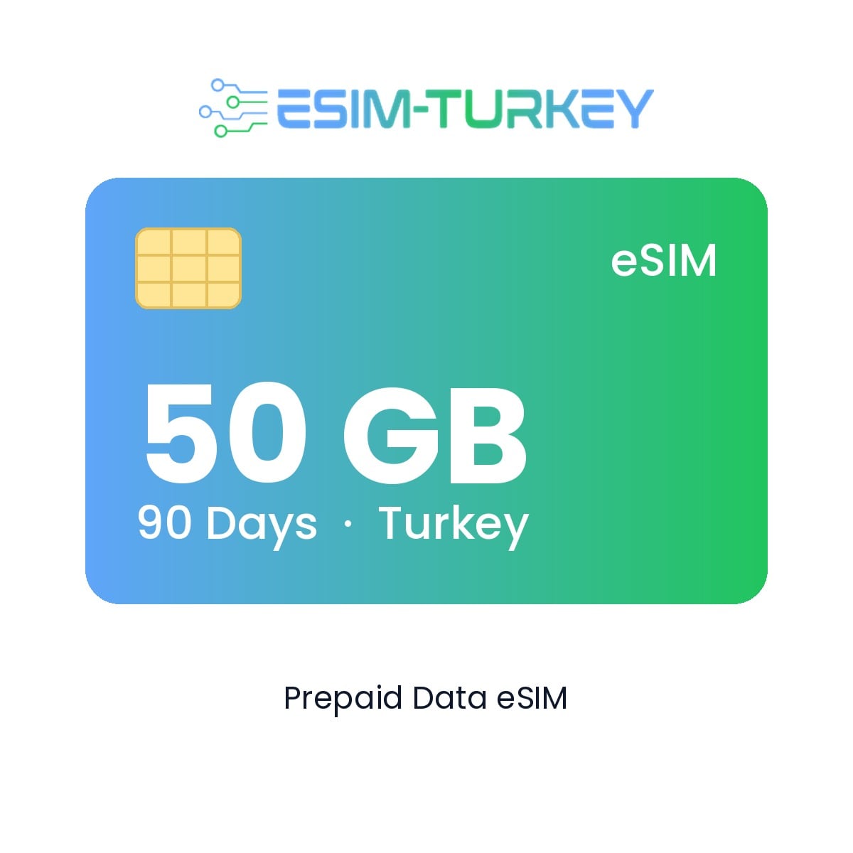 Türkiye eSIM 50 GB – 90 gün
